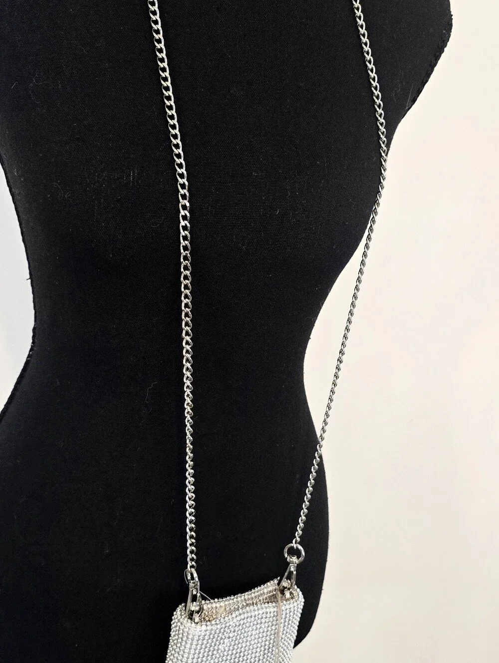 Silver Rhinestone Crystal Phone Bag Glam Y2K Evening Crossbody Concert Sparkle